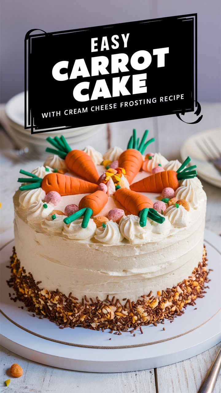 Easy Carrot Cake with Cream Cheese Frosting Recipe