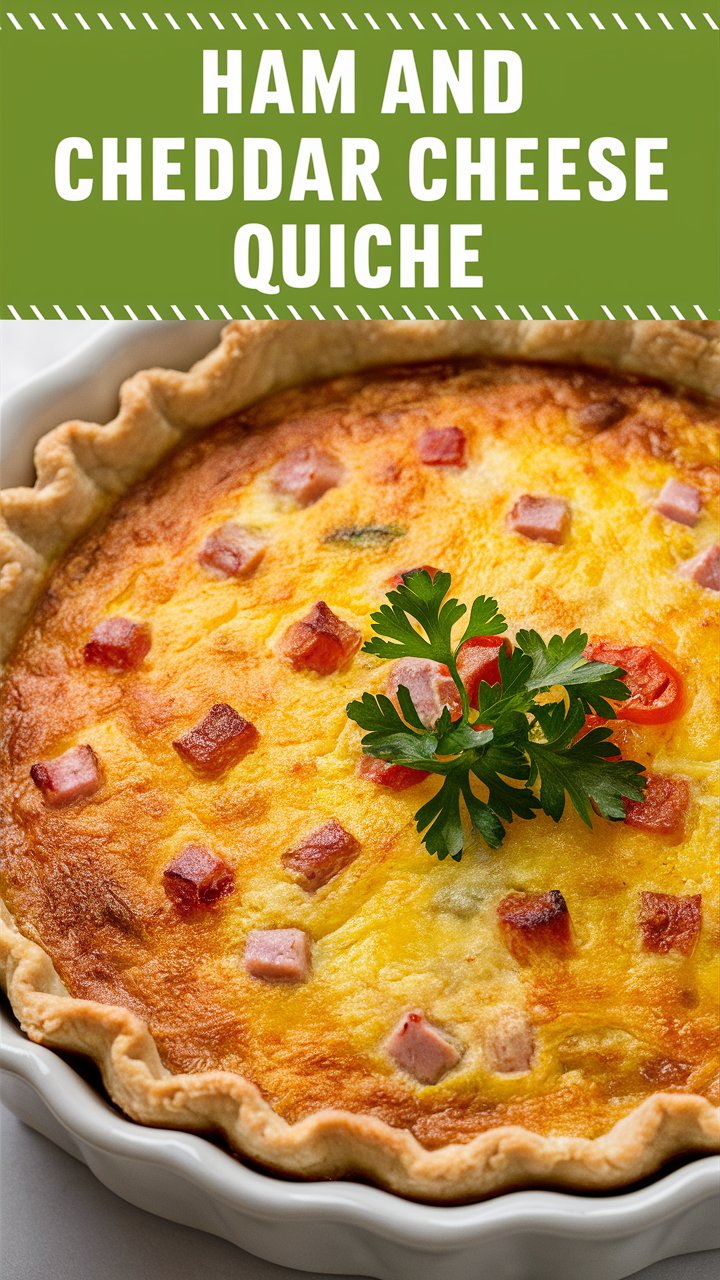 Ham and Cheddar Cheese Quiche