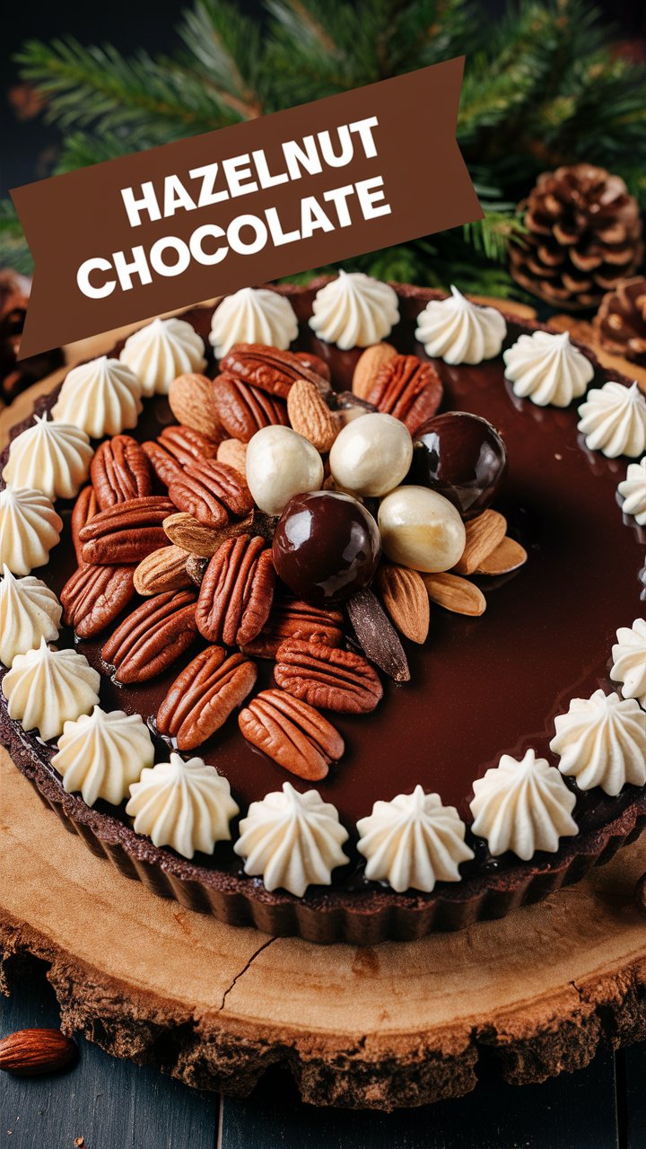 Hazelnut Chocolate Tart with Candied Hazelnuts Recipe