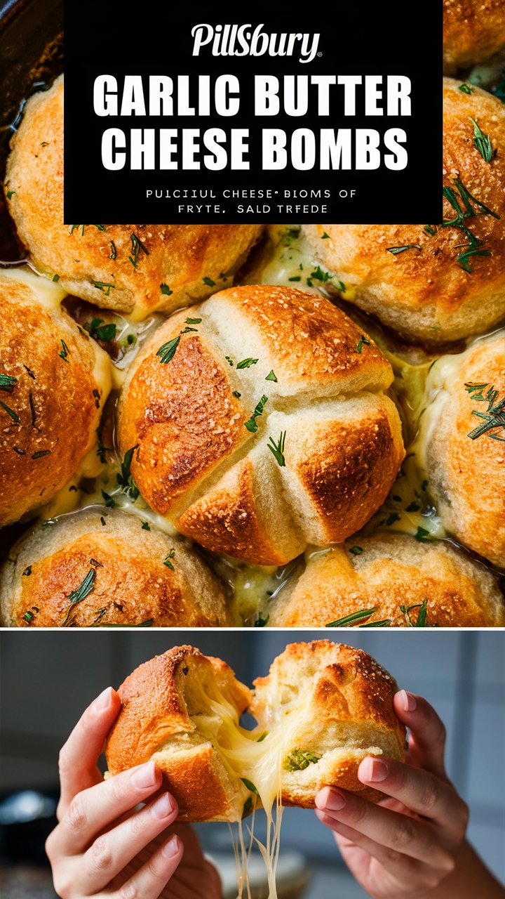 Pillsbury Biscuit Garlic Butter Cheese Bombs