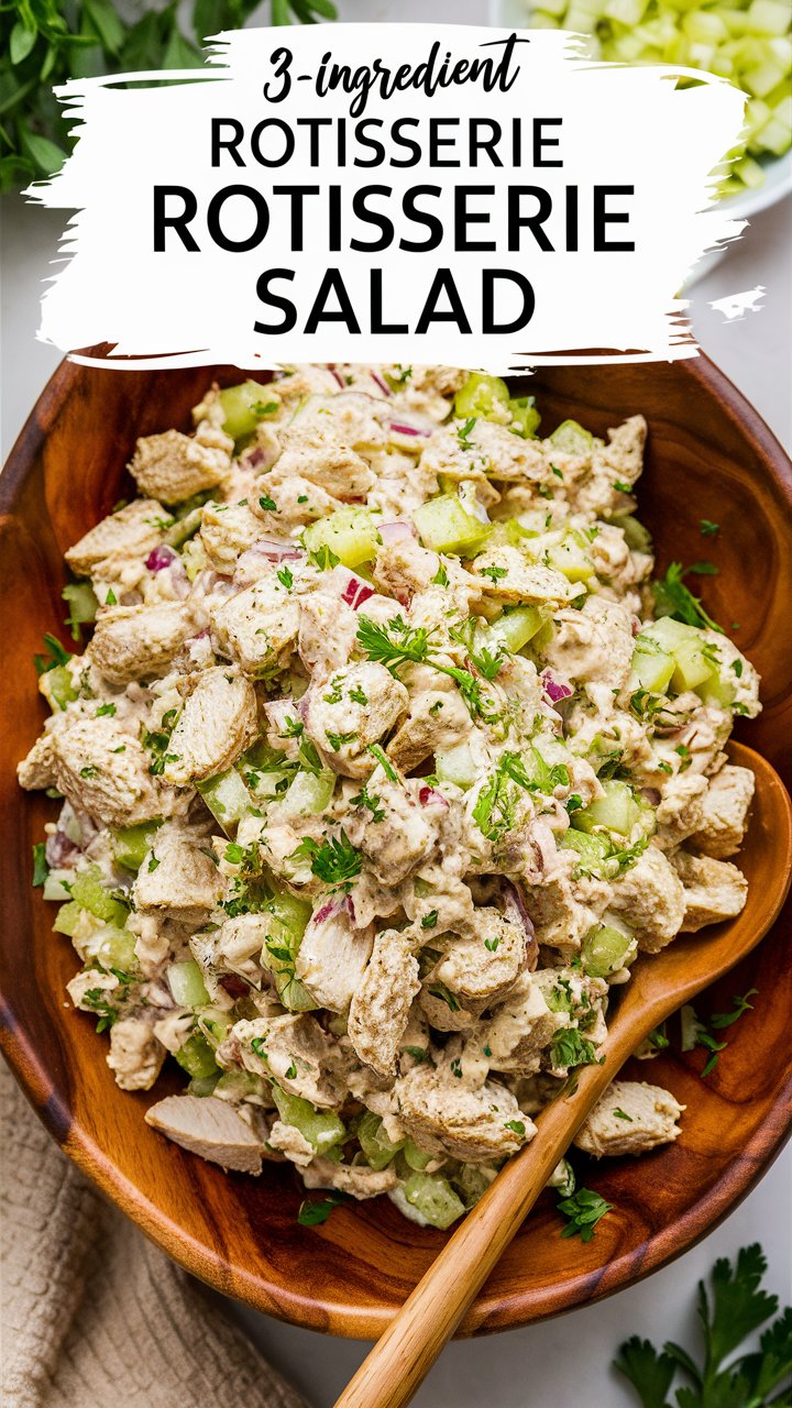 3-Ingredient Creamy Rotisserie Chicken Salad