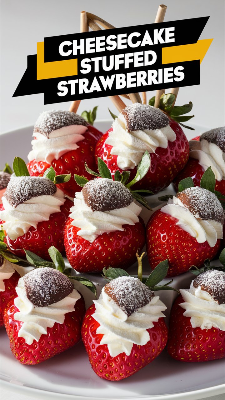 Cheesecake Stuffed Strawberries