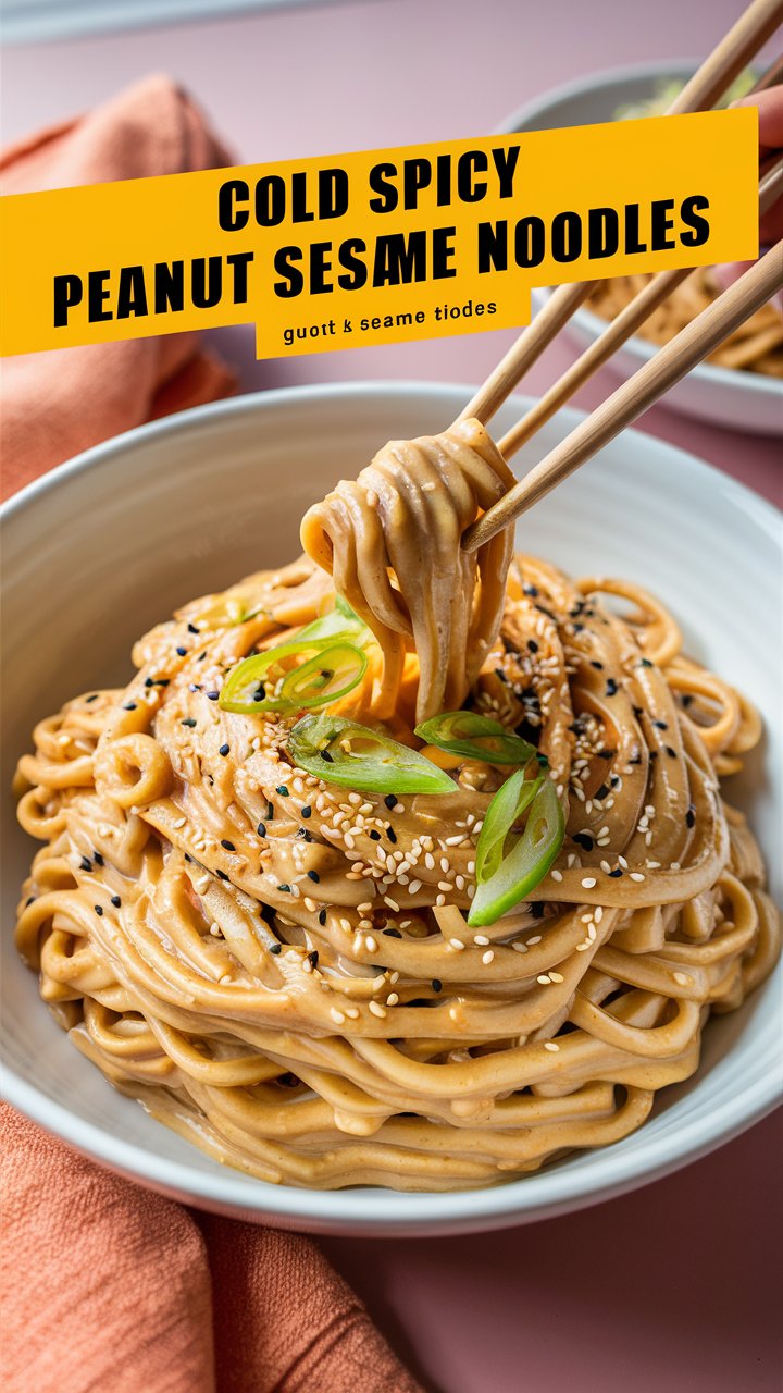 Cold Spicy Peanut Sesame Noodles