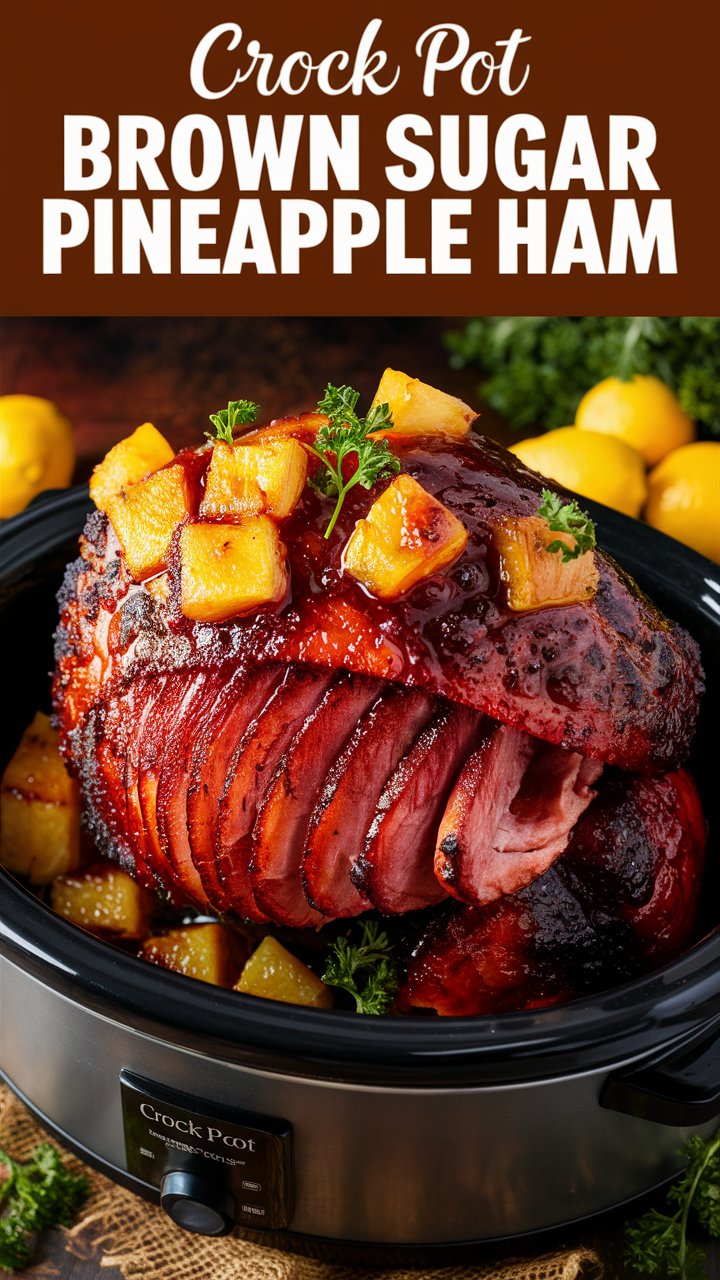 Crock Pot Brown Sugar Pineapple Ham