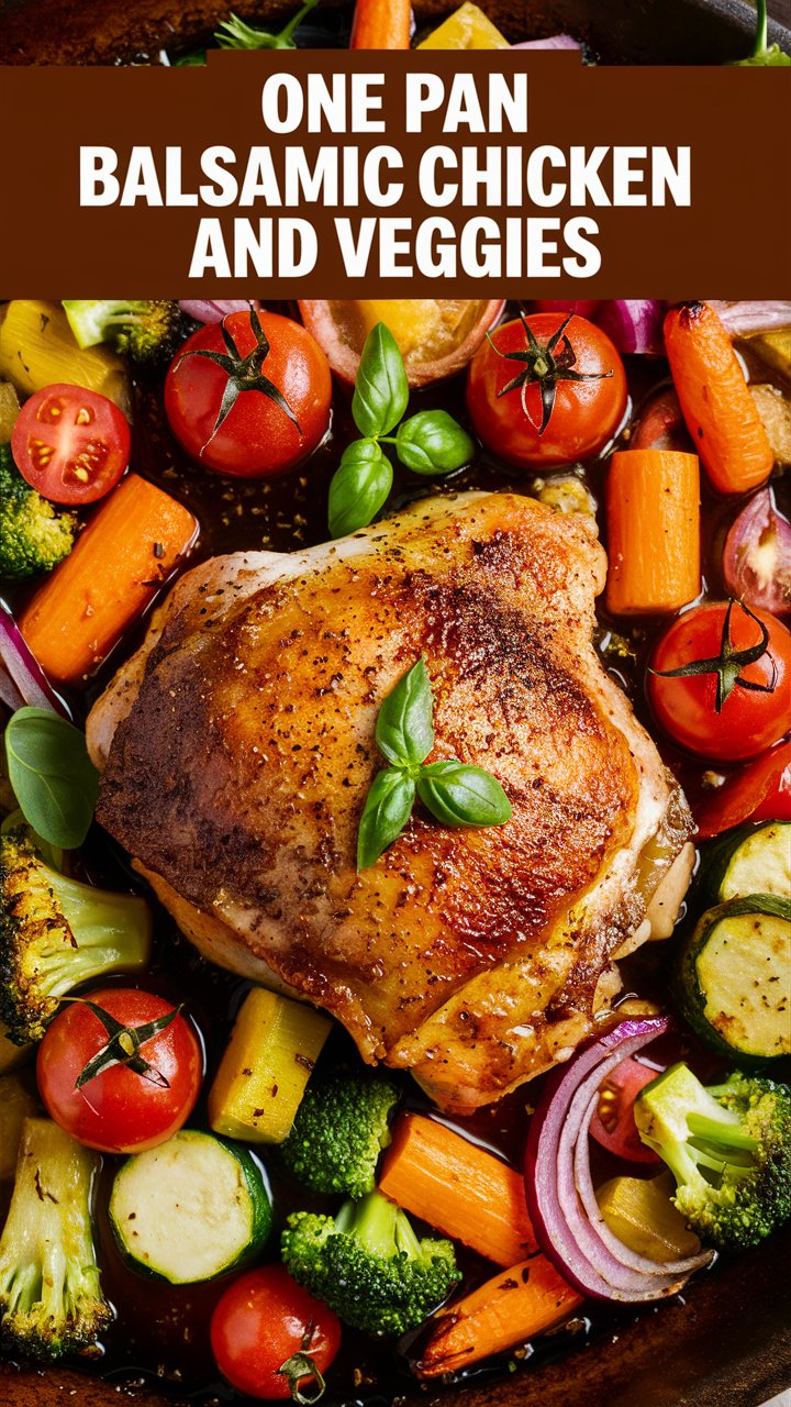One Pan Balsamic Chicken and Veggies