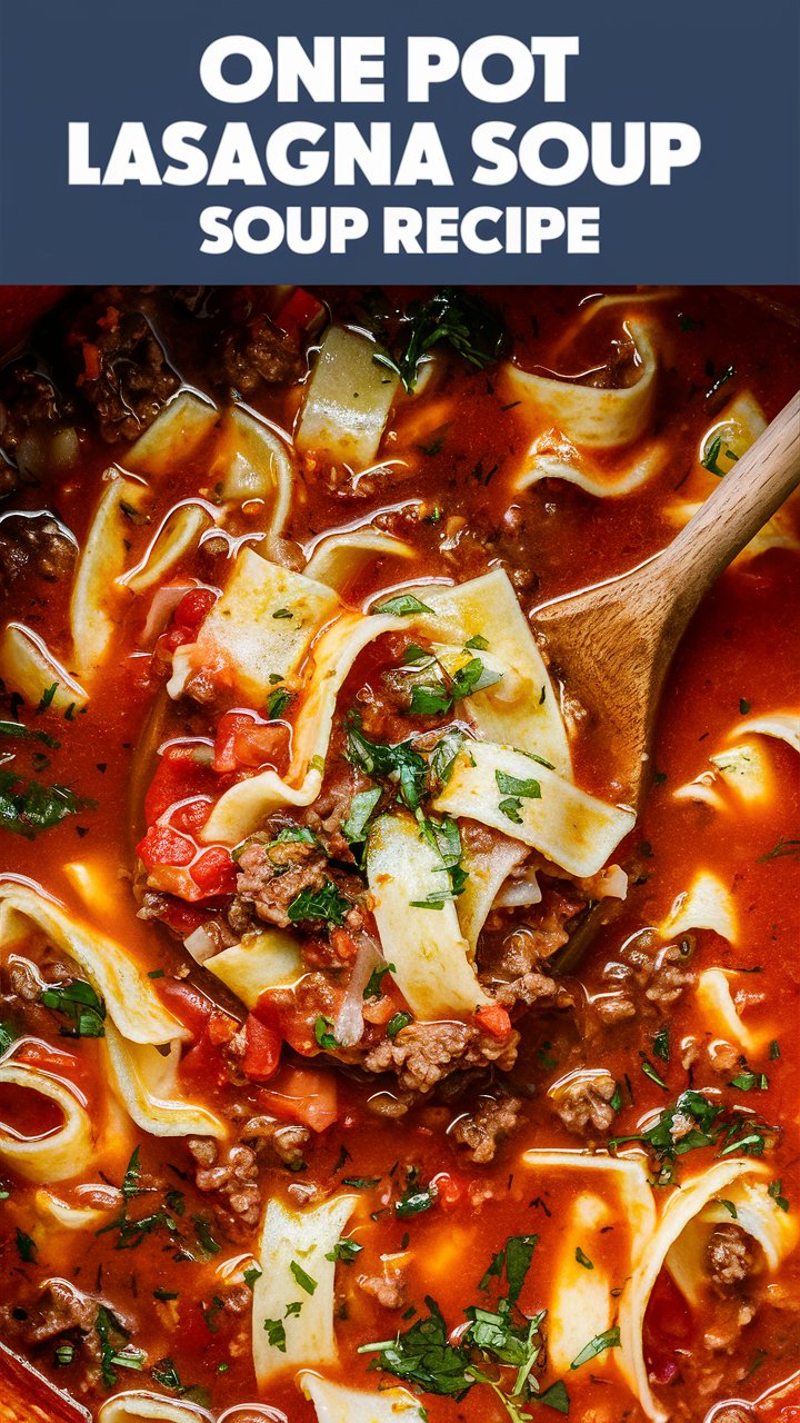 One Pot Lasagna Soup Recipe