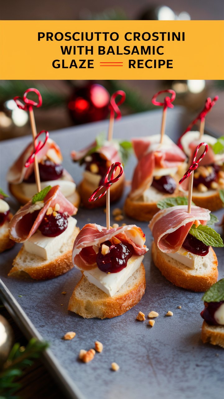Prosciutto Crostini with Balsamic Glaze Recipe