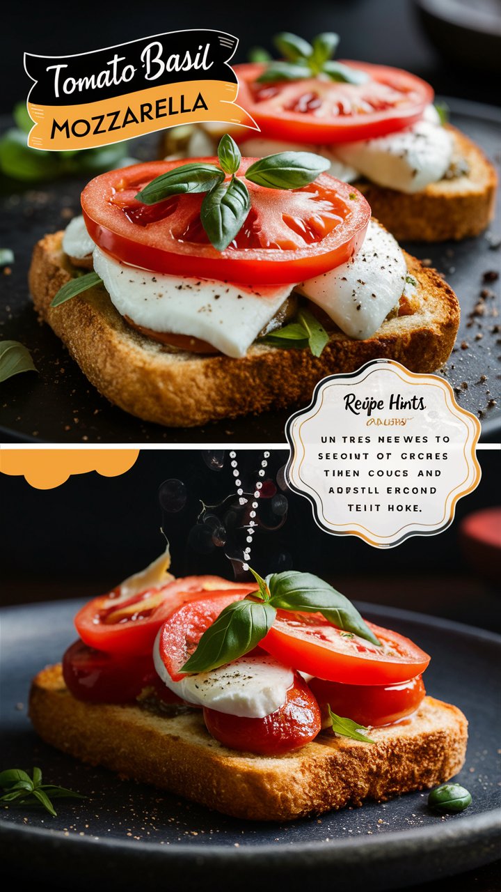 Tomato Basil Mozzarella Toast