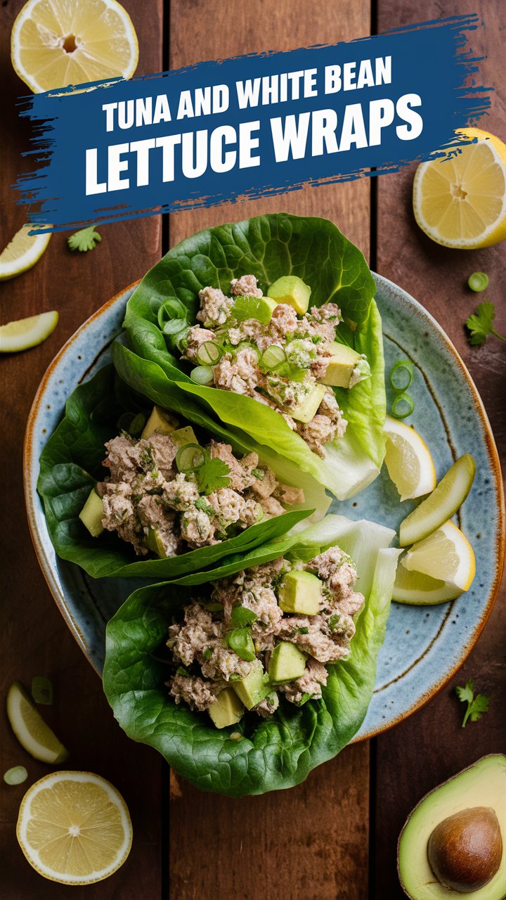 Tuna and White Bean Lettuce Wraps