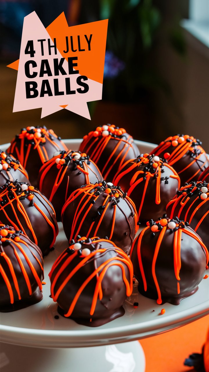 4th of July Cake Balls