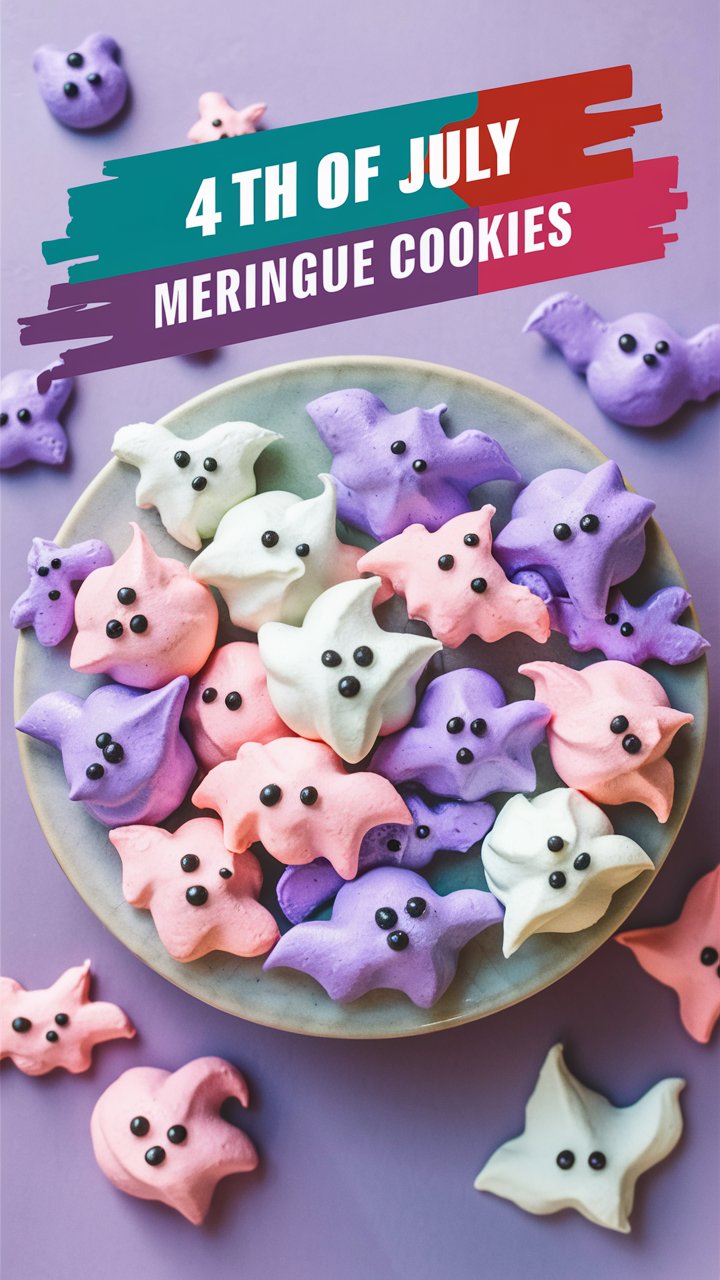 4th of July Meringue Cookies