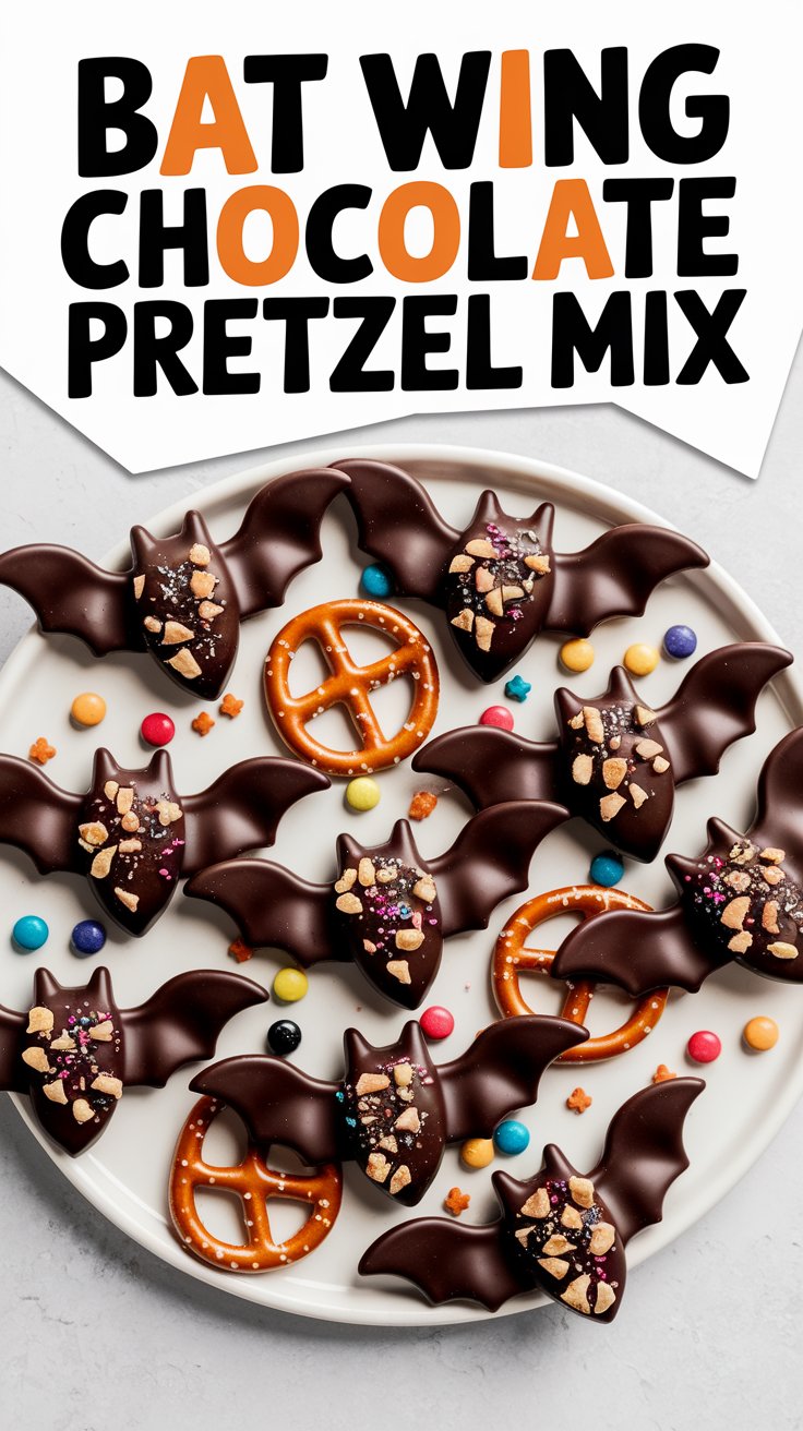 Bat Wing Chocolate Pretzel Mix