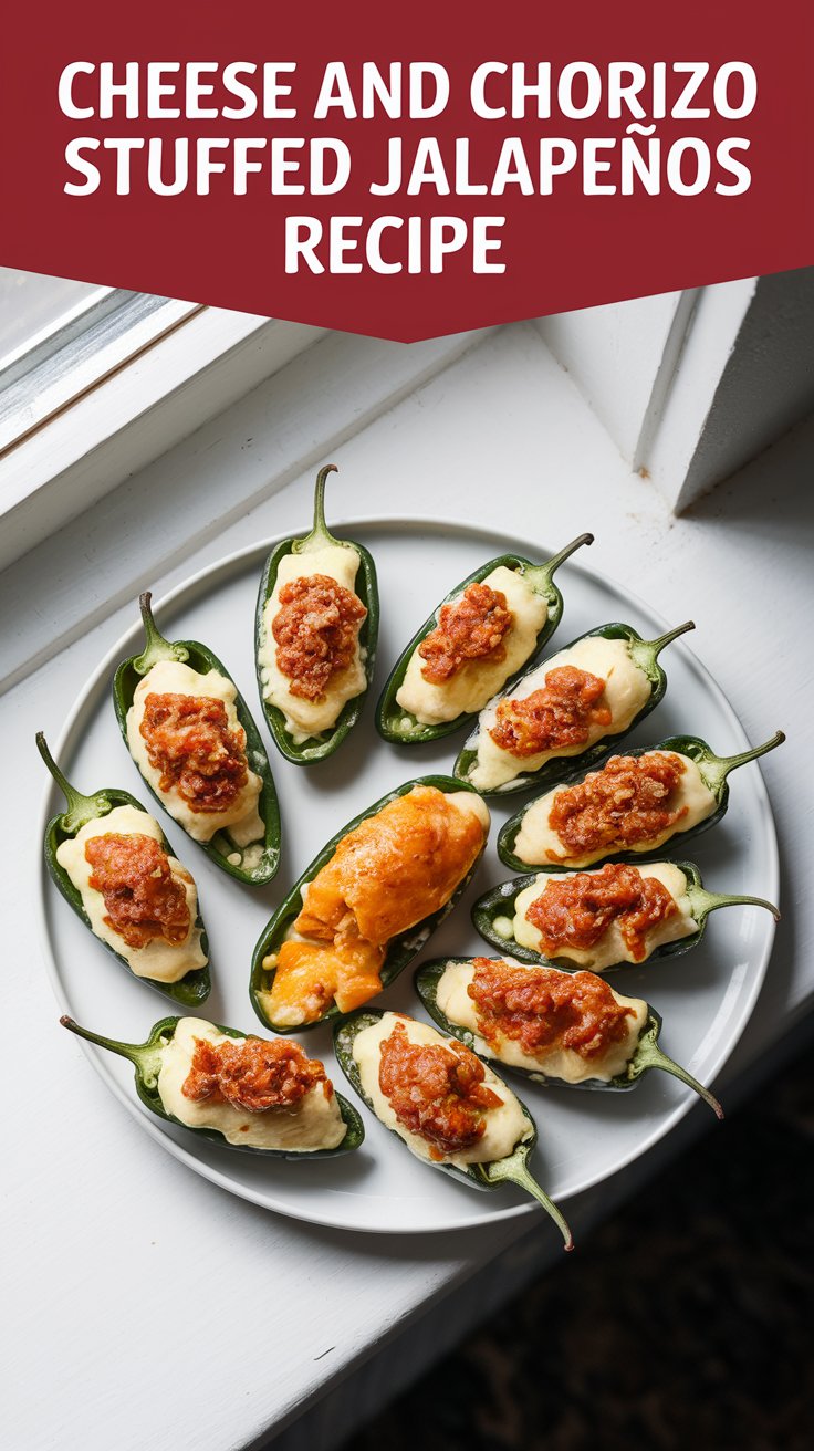 Cheese and Chorizo Stuffed Jalapeños Recipe