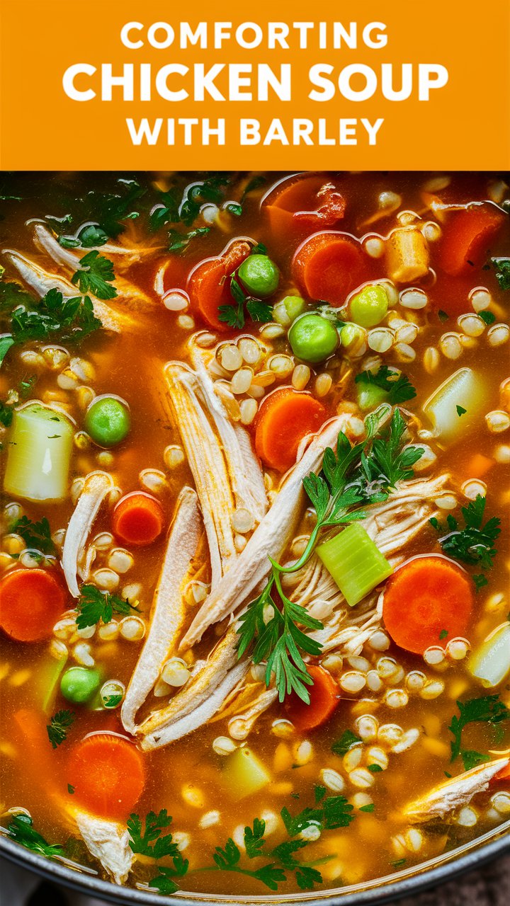 Comforting Chicken Soup with Barley