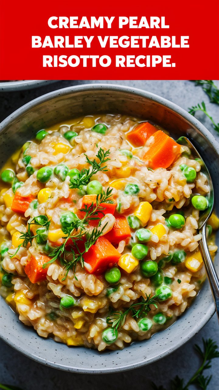 Creamy Pearl Barley Vegetable Risotto Recipe