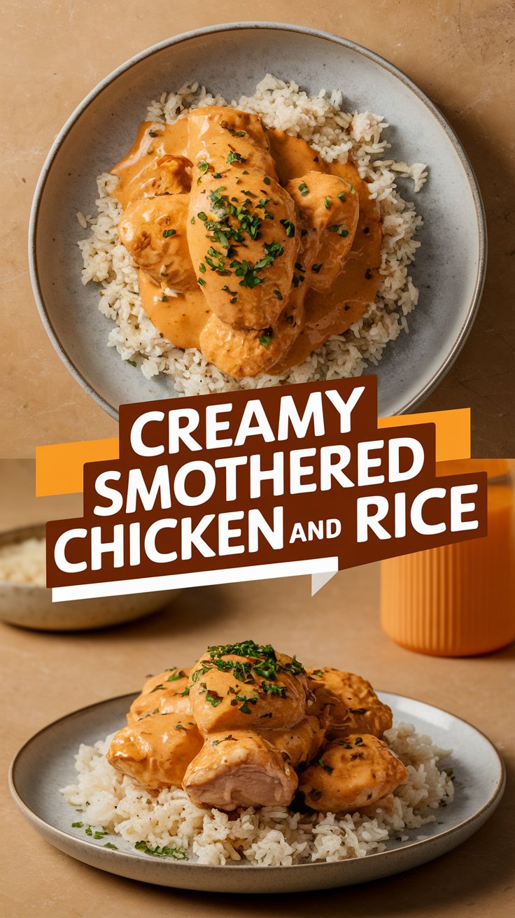 Creamy Smothered Chicken and Rice