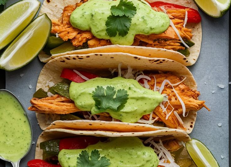 Crunchy Chicken Tacos with Poblano Avocado Salsa – Easy Family Dinner Recipe 2025