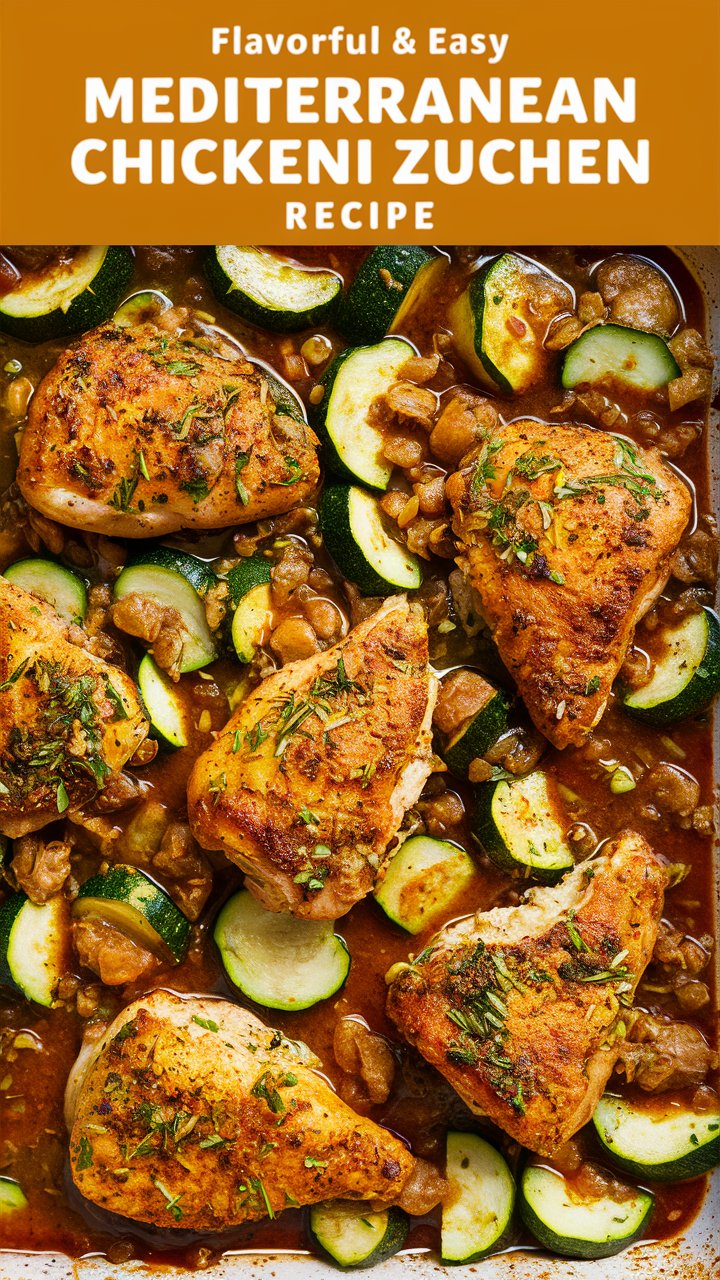 Flavorful & Easy Mediterranean Chicken Zucchini Bake Recipe