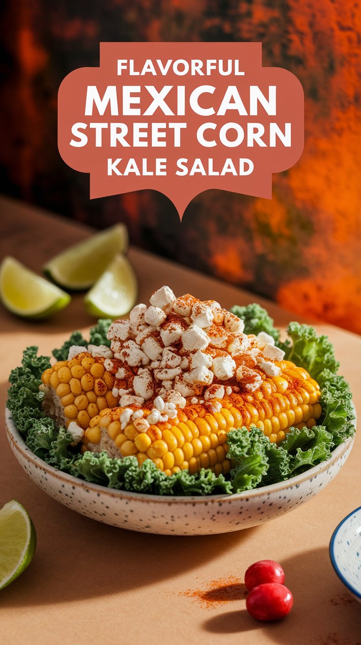 Flavorful Mexican Street Corn Kale Salad