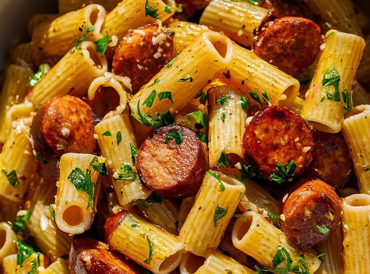 Creamy Roasted Garlic Sausage & White Wine Pasta – A Quick 30-Minute Italian Delight! 2025