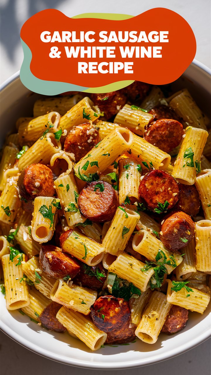 Garlic Sausage & White Wine Pasta Recipe