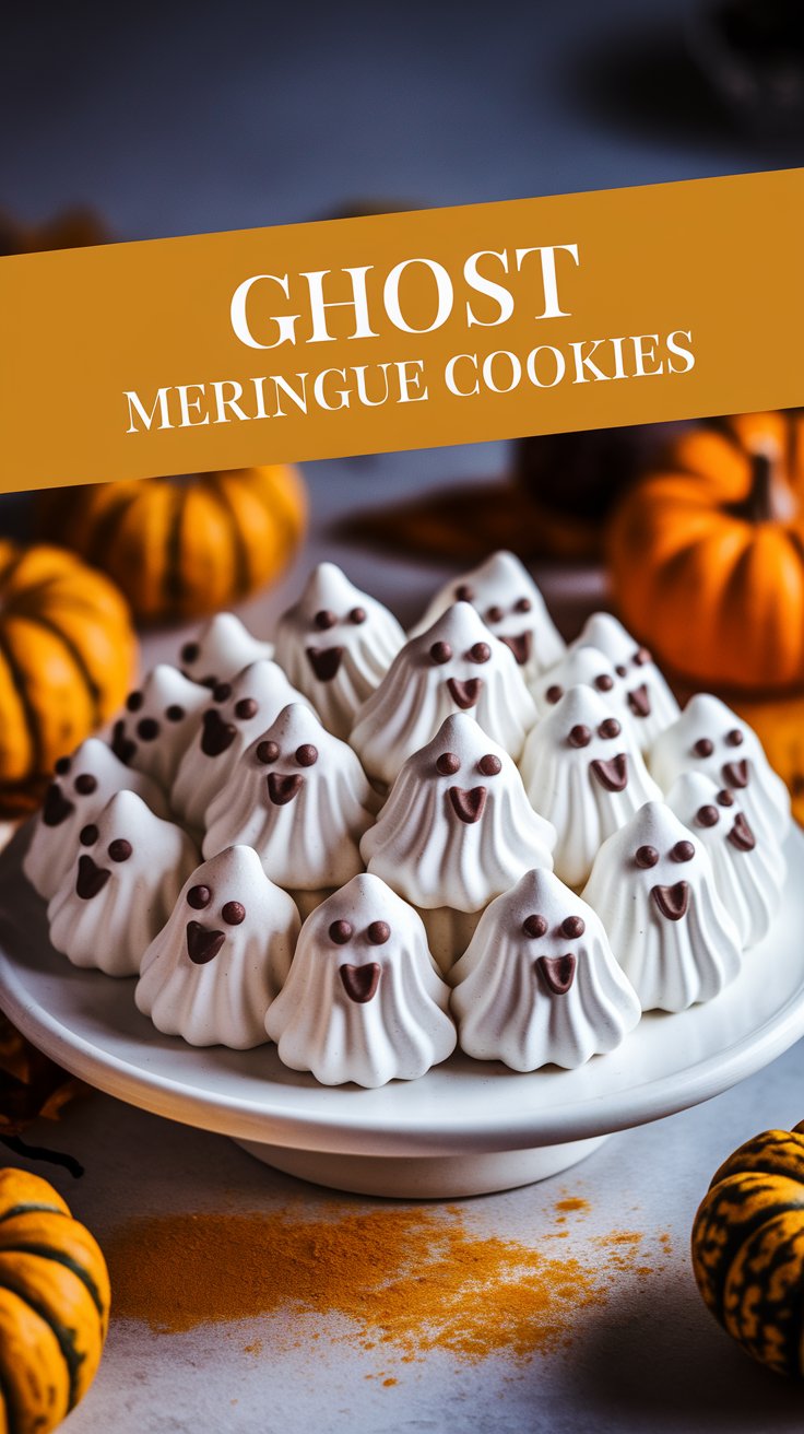 Ghost Meringue Cookies