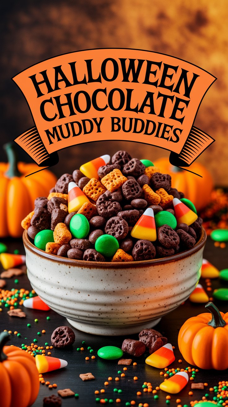 Halloween Chocolate Muddy Buddies