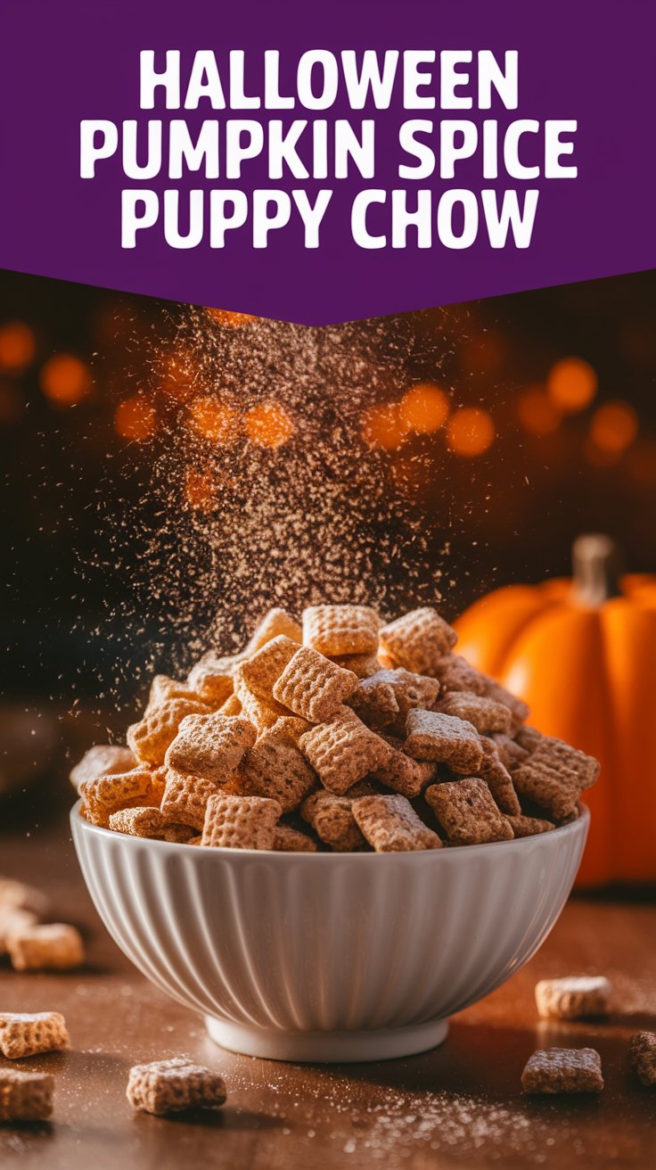Halloween Pumpkin Spice Puppy Chow