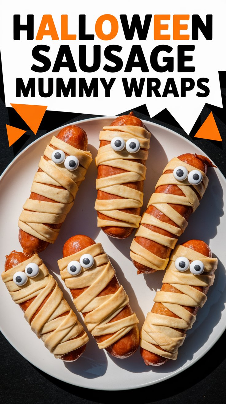 Halloween Sausage Mummy Wraps