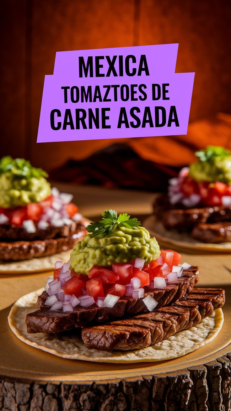 Mexican Tostadas de Carne Asada