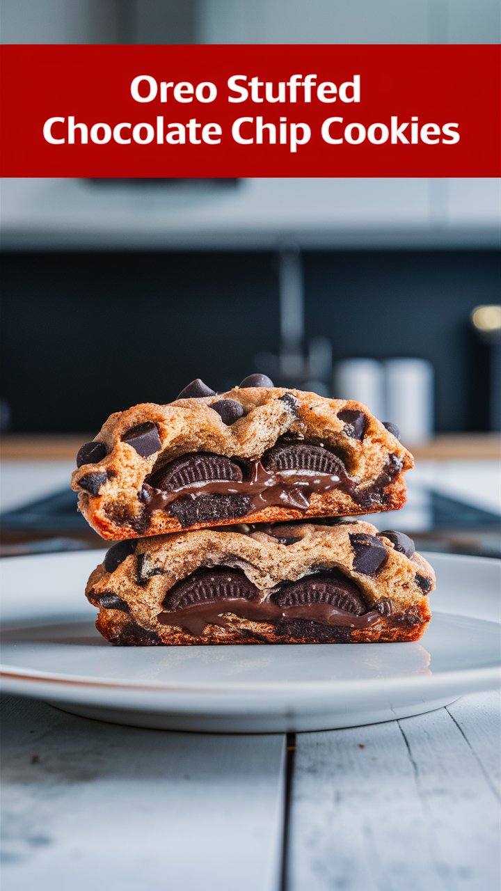 Oreo Stuffed Chocolate Chip Cookies