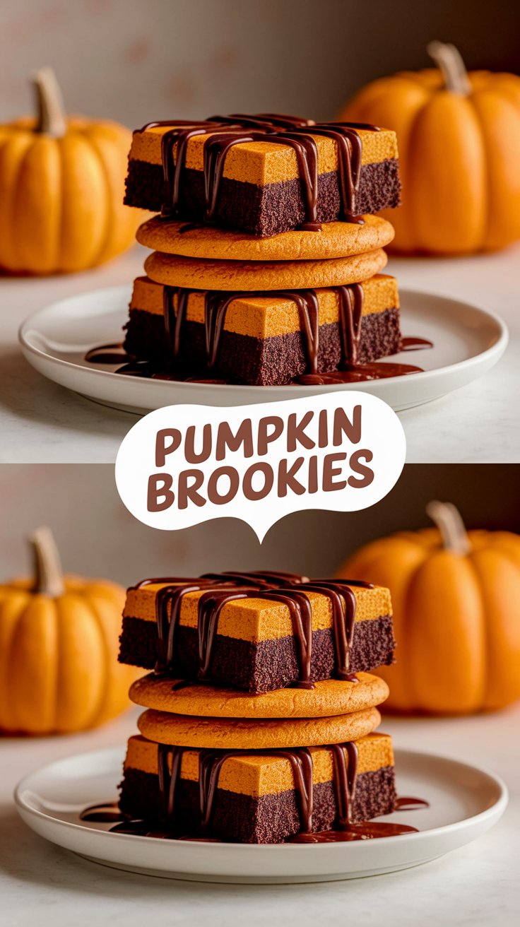Pumpkin Brookies
