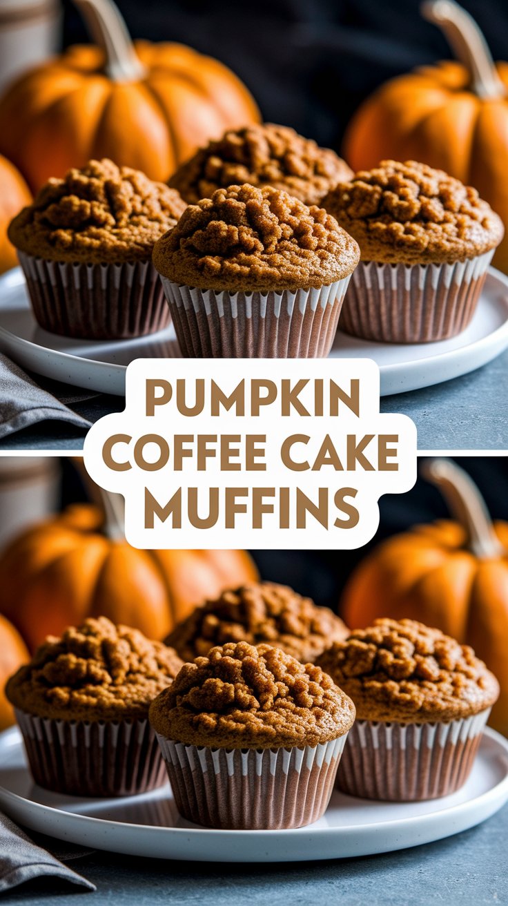 Pumpkin Coffee Cake Muffins