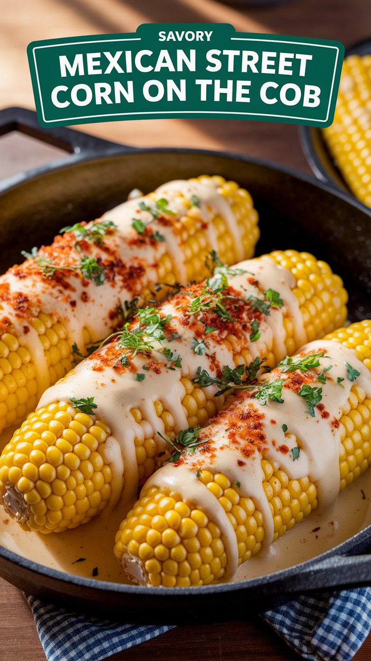 Savory Mexican Street Corn on the Cob