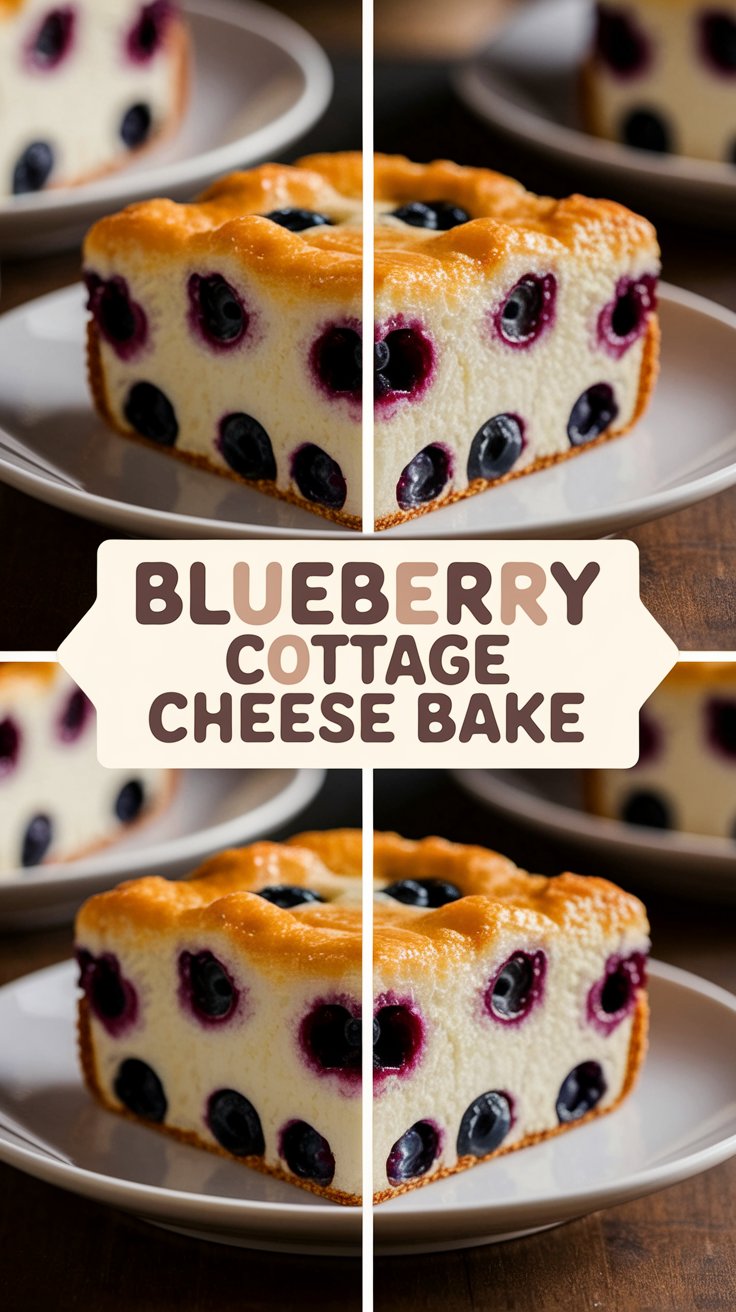 Blueberry Cottage Cheese Bake