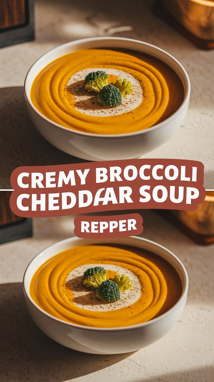Creamy Broccoli Cheddar Soup Recipe