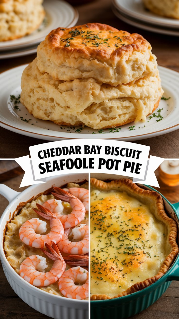 Cheddar Bay Biscuit Seafood Pot Pie