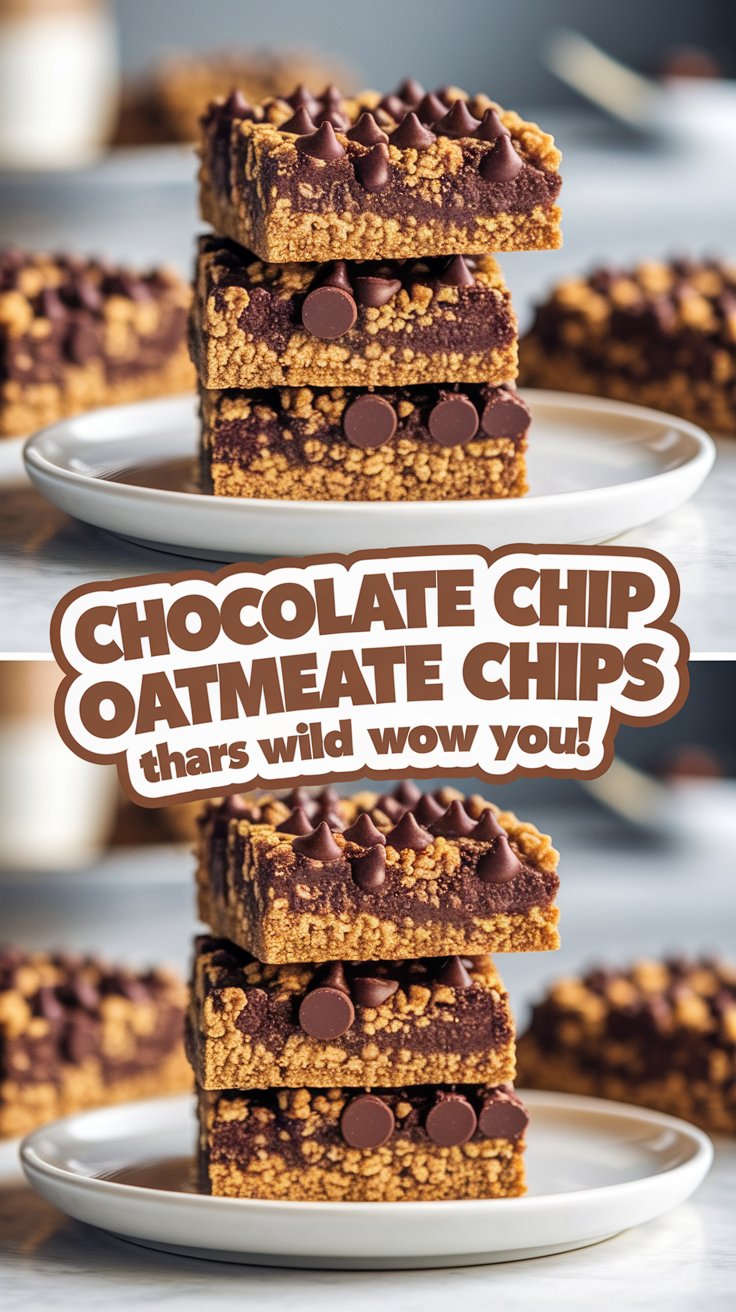 Chocolate Chip Oatmeal Cookie Bars That Will Wow You!