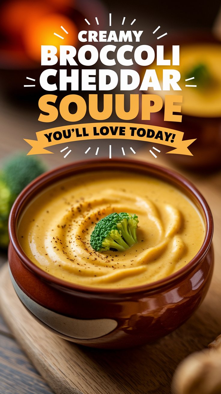 Creamy Broccoli Cheddar Soup Recipe You’ll Love Today!