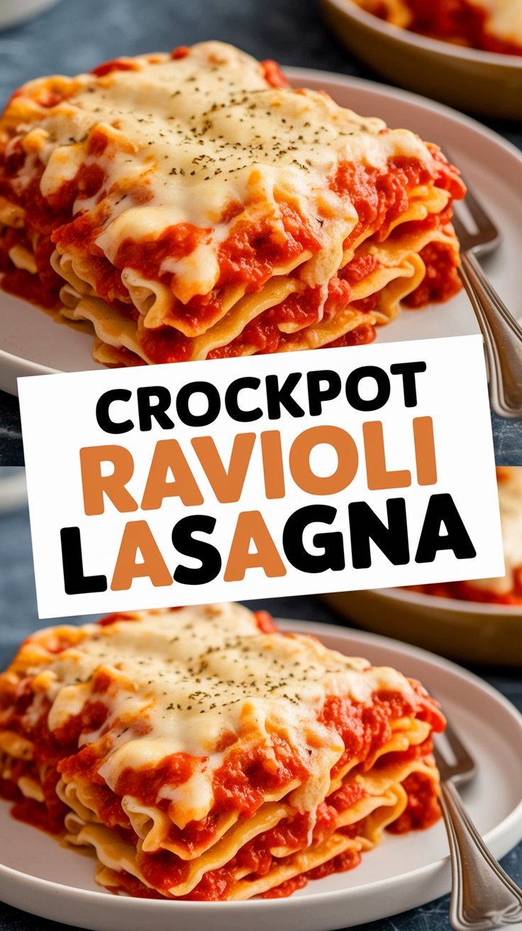 Crockpot Ravioli Lasagna
