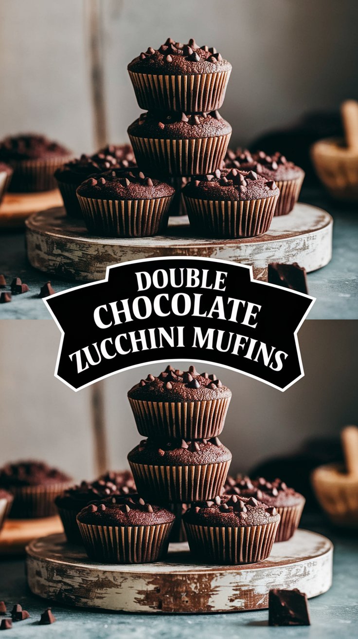 Double Chocolate Zucchini Muffins Recipe
