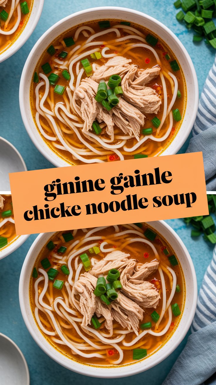 Ginger Garlic Chicken Noodle Soup