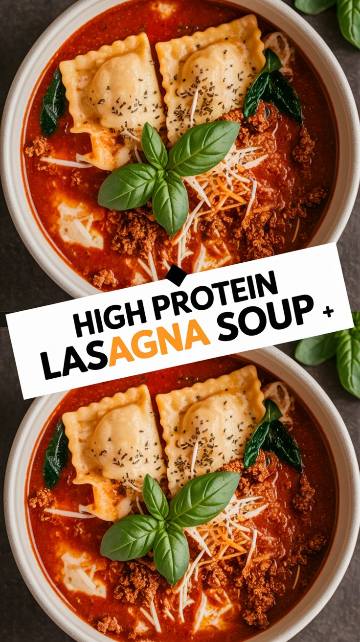 High Protein Lasagna Soup