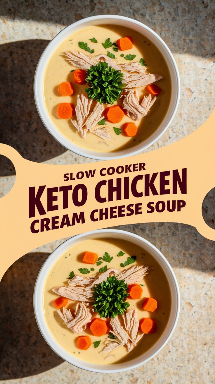 Slow Cooker Keto Chicken Cream Cheese Soup