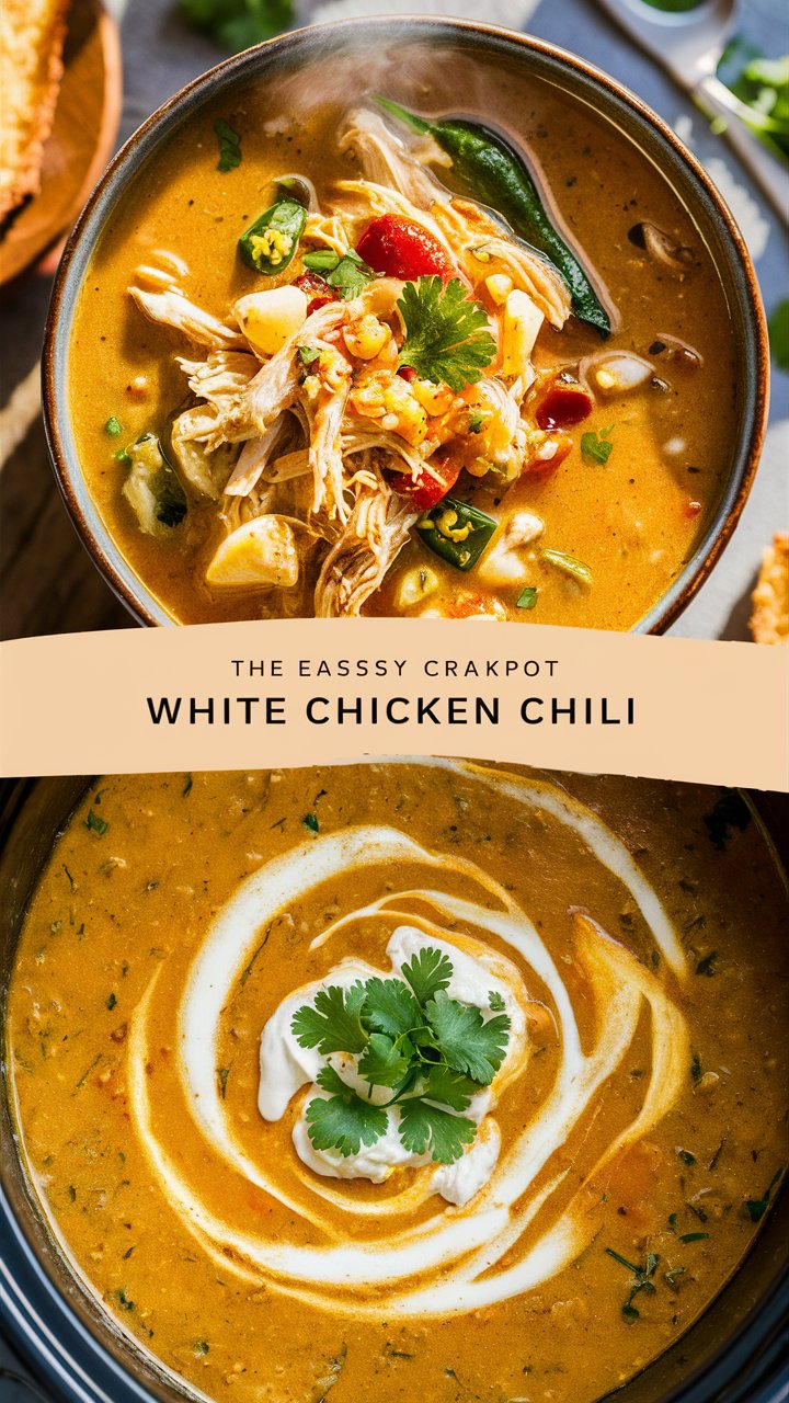 The Easiest Crockpot White Chicken Chili