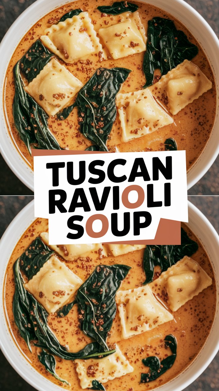 Tuscan Ravioli Soup