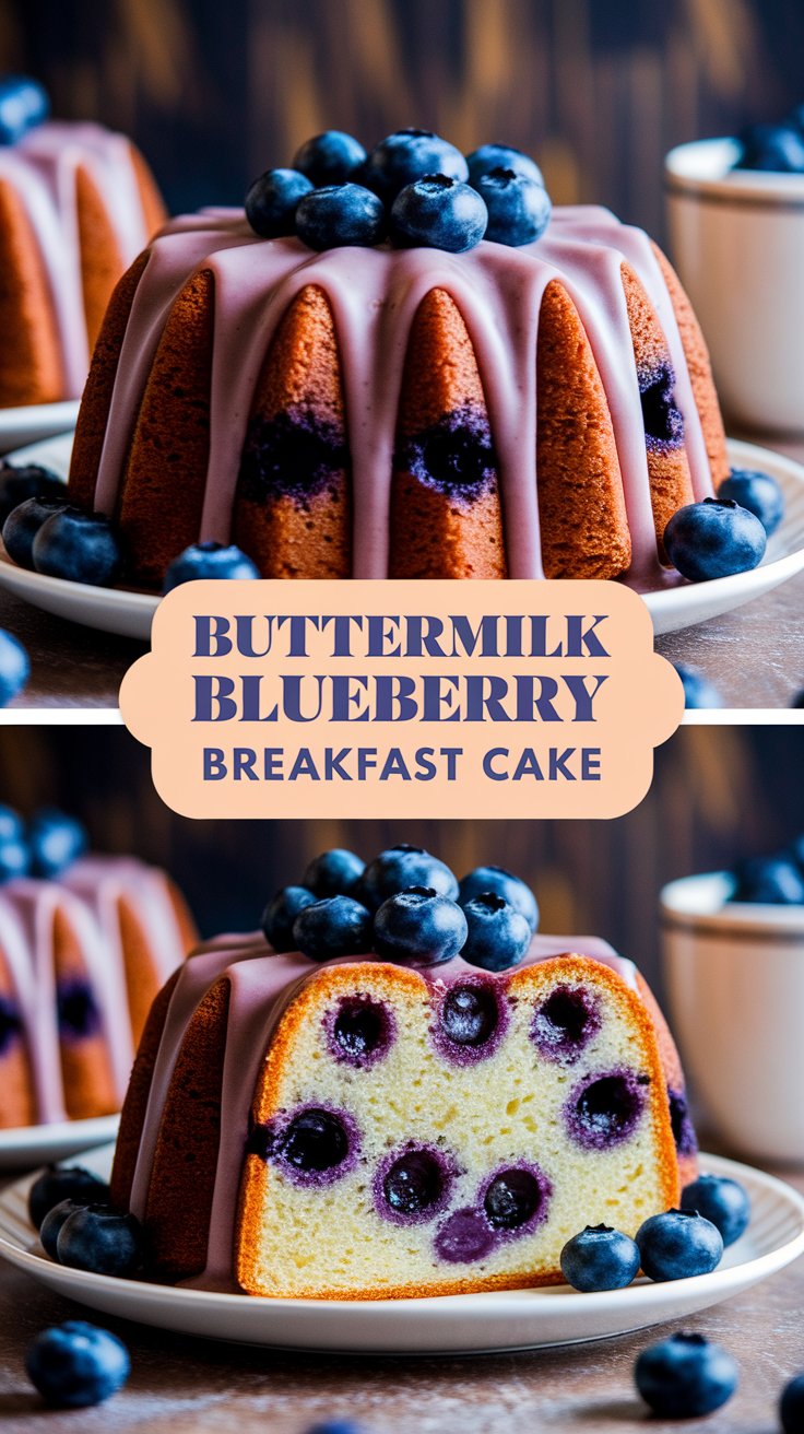 Buttermilk Blueberry Breakfast Cake