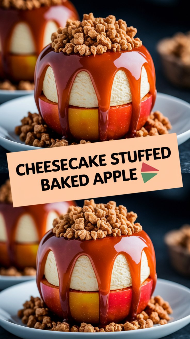 Cheesecake Stuffed Baked Apples