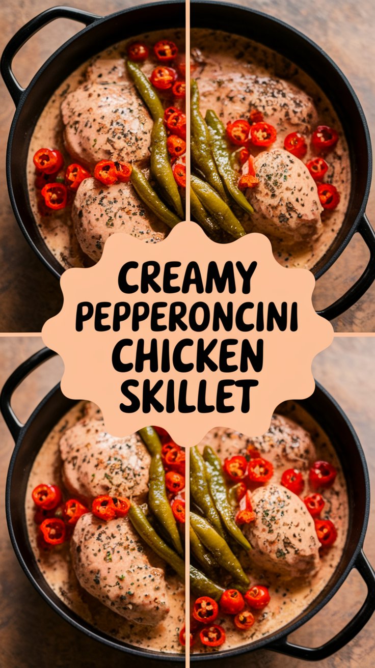 Creamy Pepperoncini Chicken Skillet