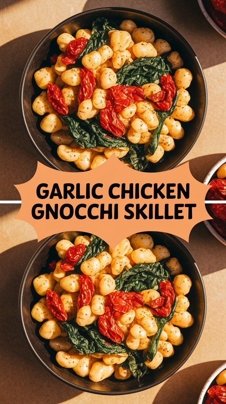 Garlic Chicken Gnocchi Skillet
